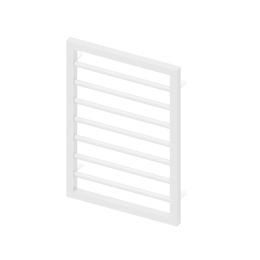 Product Cut out image of the Abacus Elegance Metro Matt White 450mm Towel Warmer